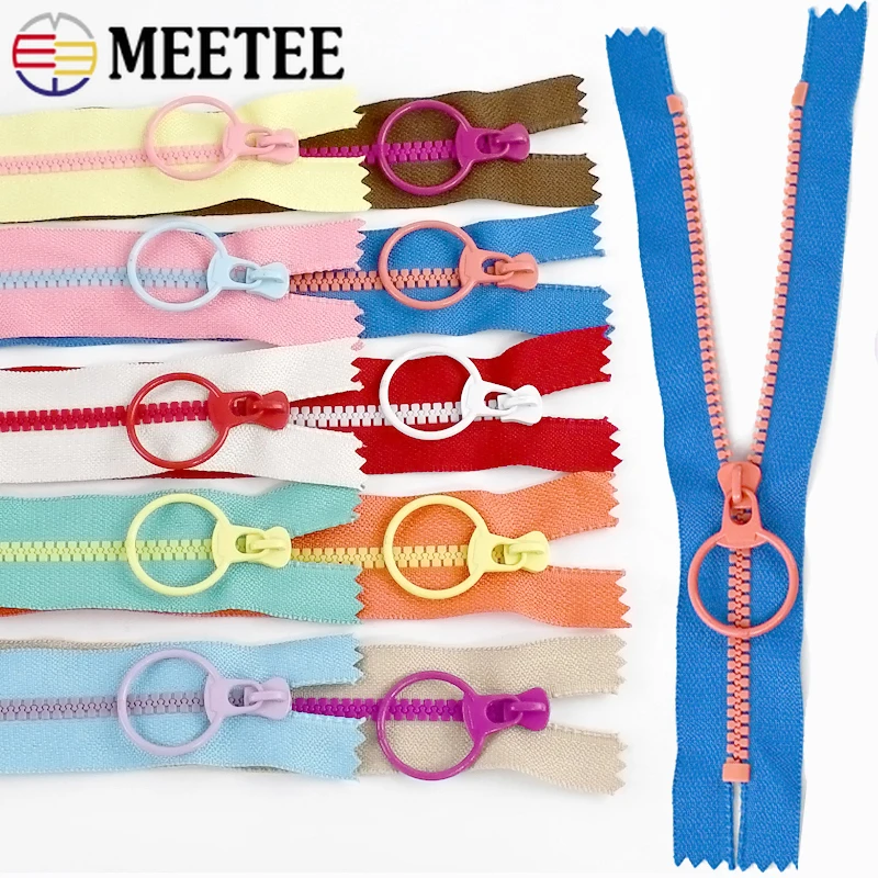 

5/10Pcs 15-40cm Resin Zipper Closed End Zip Closure for Bag O Ring Zips Slider Wallet Decor Zippers Repair DIY Sewing Accessory
