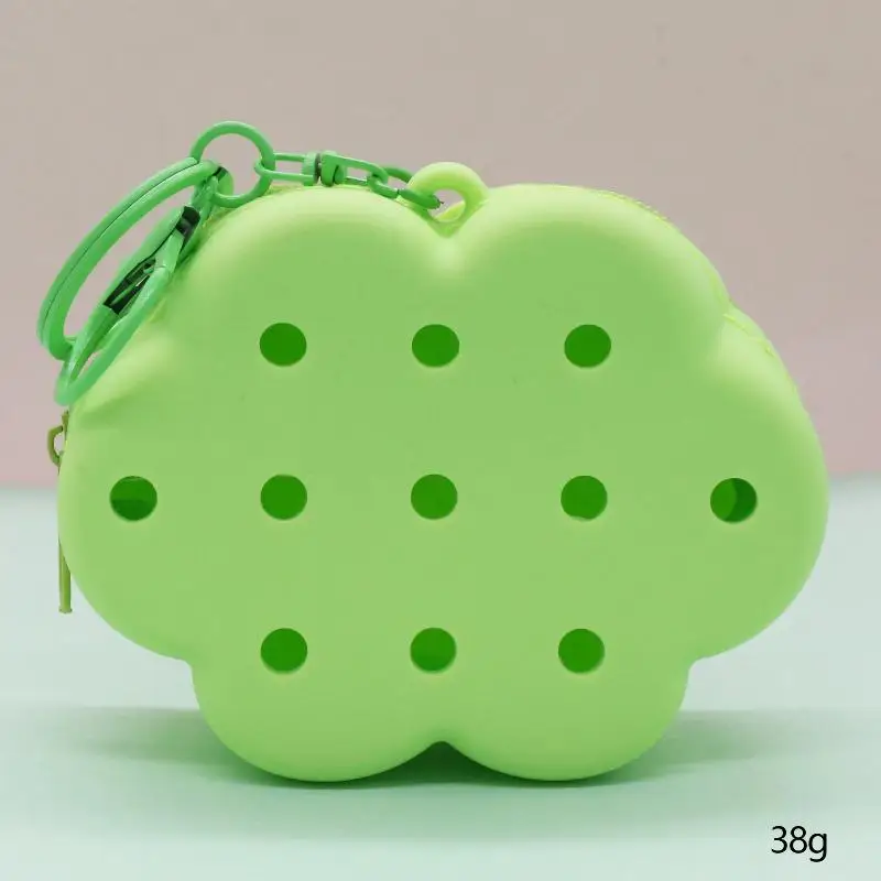 Mini-Geldbörse Cloud Flower Silikon-Geldbörse mit Reißverschluss, Mini-Größe, Kartenhalter, weiches Silikon, niedliche Löcher, Geldbeutel für Frauen. – Detail 8