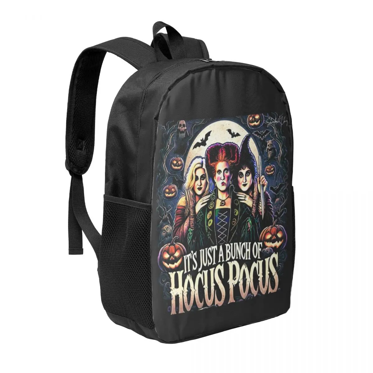 Custom 3D Print Halloween Witch Hocus Pocus Movie Backpacks College School Travel Bags Bookbag Fits 15 Inch Laptop