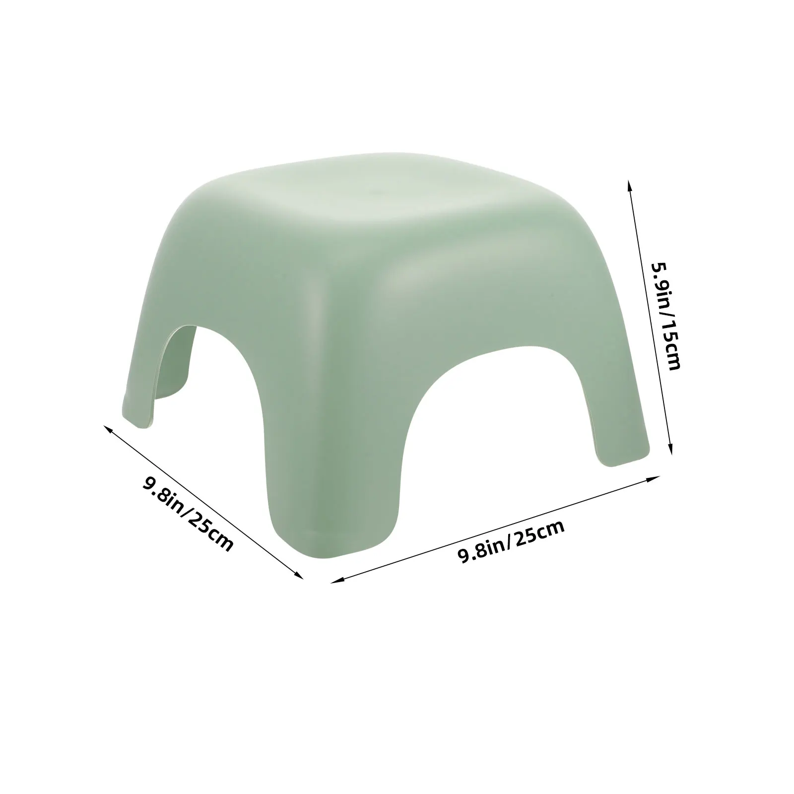 

Non slip Kids Foot Stool Plastic Stool for Bathroom Bedroom Living Room Small Size Green Lightweight Heavy Duty Anti
