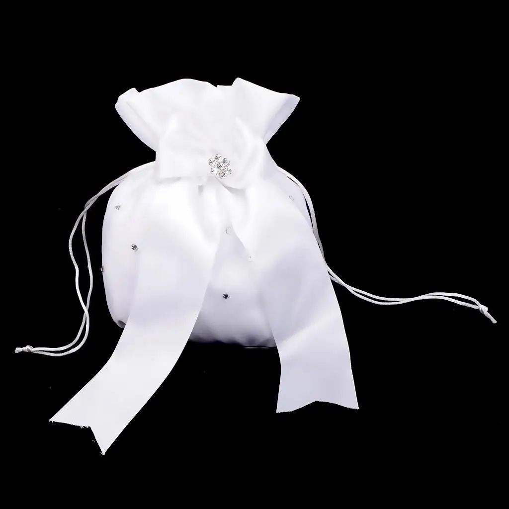 

Satin Bag Wedding Bridal Bridesmaid Prom Party Flower Pouch Hand Bag