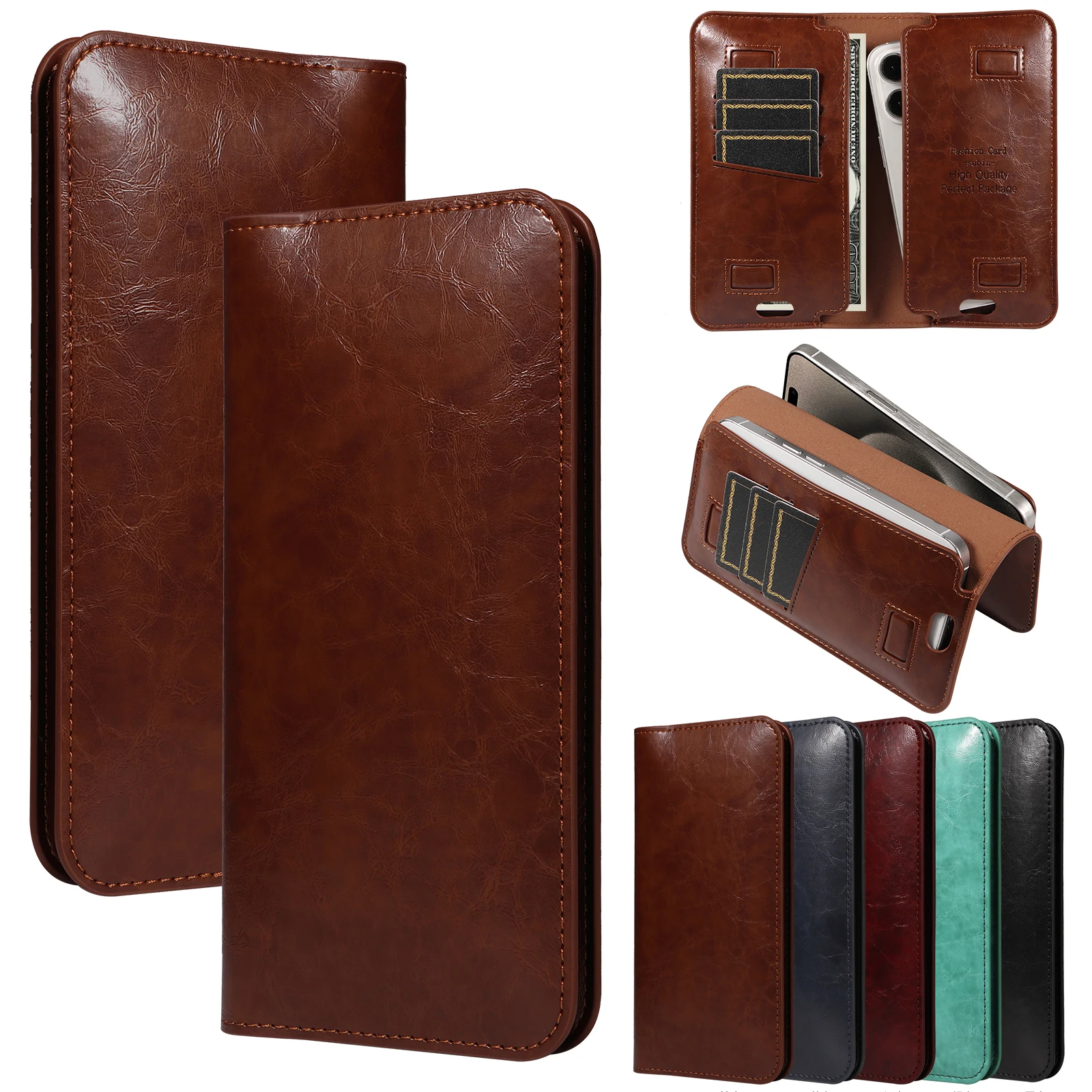 

Чехол для телефона Business Carcasa Funda Coque для SAMSUNG GALAXY QUANTUM6 WIDE8 S25 FE, чехлы с двойным телефоном, магнитный чехол-кошелек-клатч