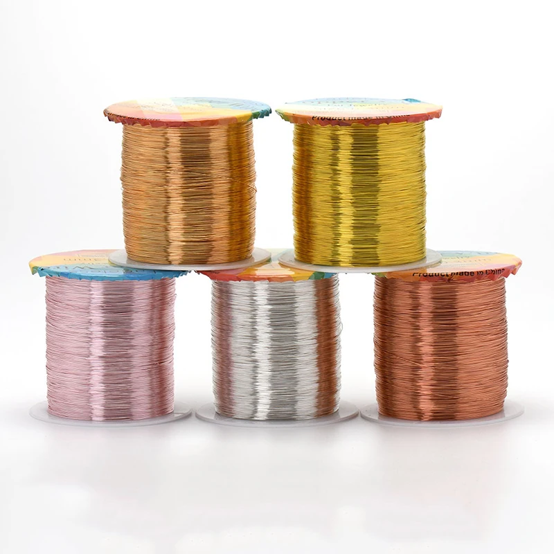 

Solid Colorfast Beading Wire Copper Wire Tarnish-Resistant DIY Craft Jewelry Making Accessories 0.2/0.3/0.4/0.5/0.6/0.8/1.0mm