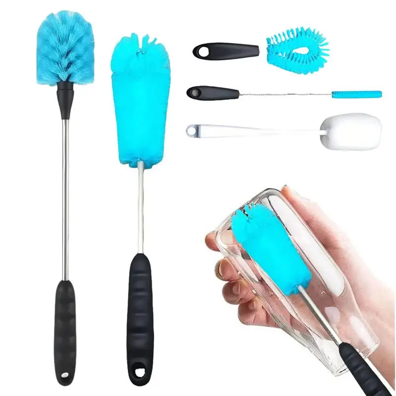 Bottle Cleaner Brush Set 6X Bottle Brush With Straw Cleaner Multipurpose Bottle Scrubber Brush Bottle Washer For Narrow Neck