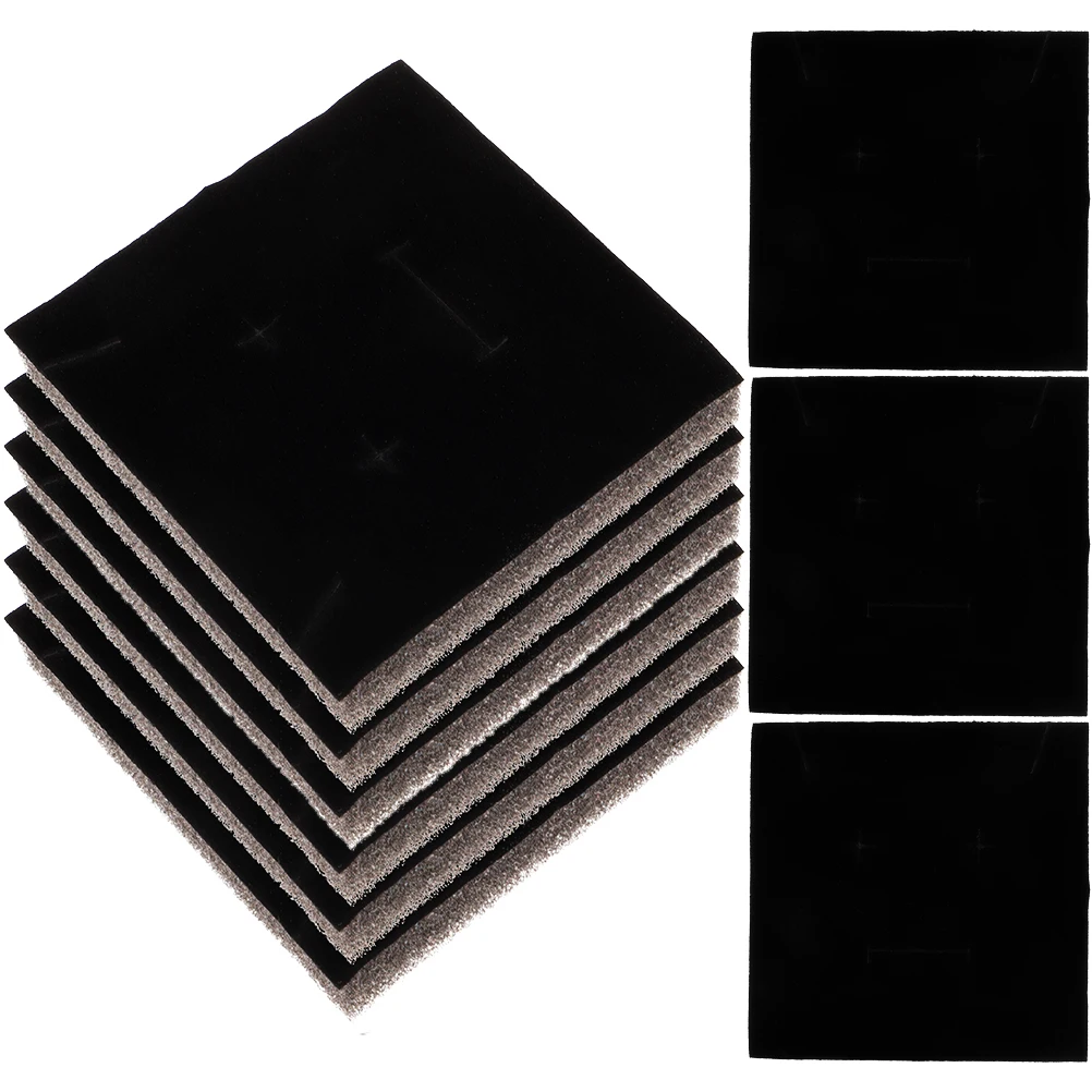 20pcs Jewelry Box Sponge Insert Pad Earrings Ring Display Mat Foam Pad Showcase Tray Inner Liner DIY Sponge Mat Organizer Black