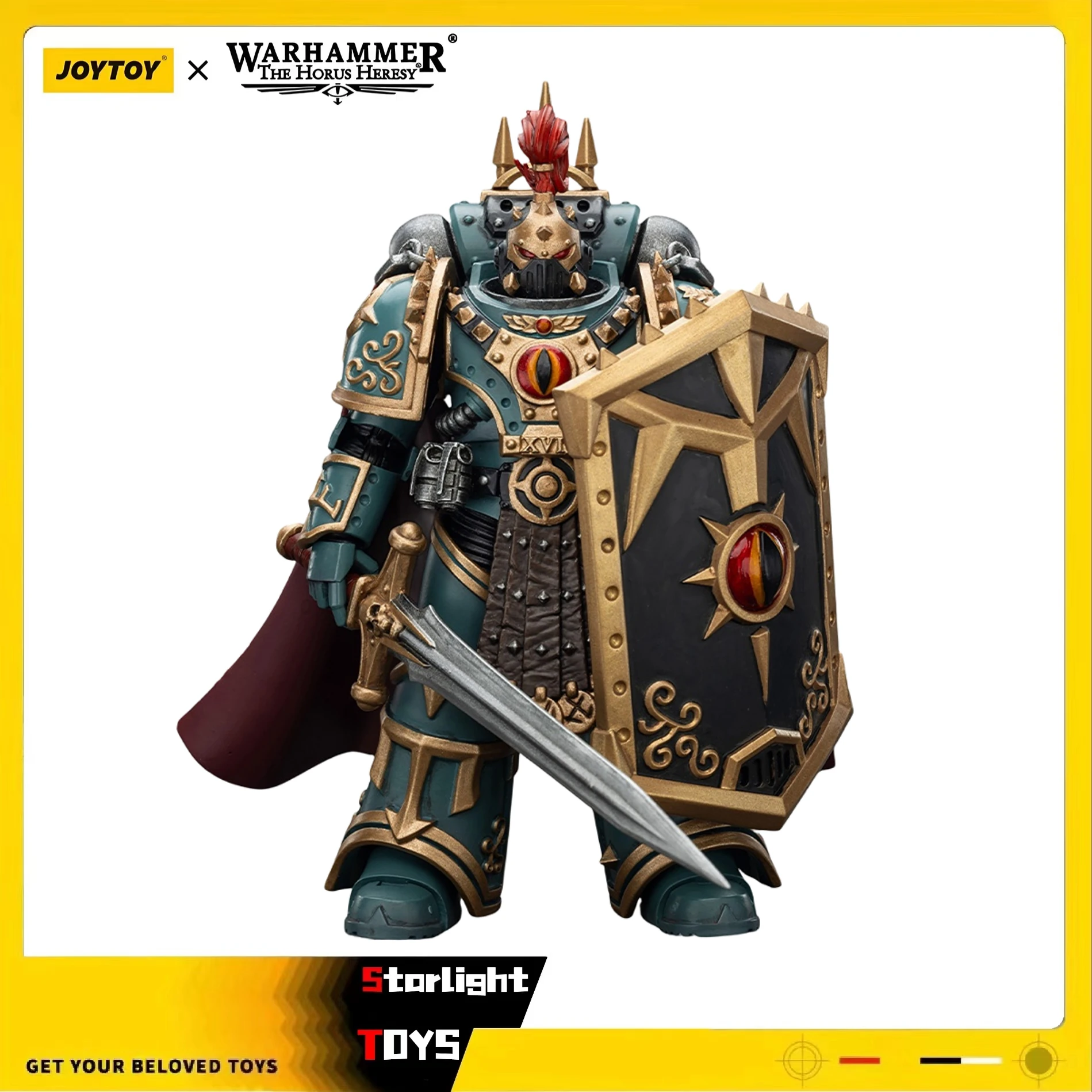

【Pre-sale】JOYTOY Warhammer 40K Sons of Horus Little Horus Aximand Captain of The 5th Company 1/18 Action Figure Toys