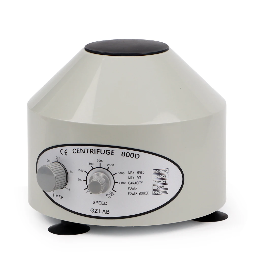 NONE Labor-Elektrozentrifuge, 4000 U/min, 1790 x g, 6 x 10 ml, Plasma-Serum, PRP, PRF, separate Maschine, AC 220 V, Timer, niedrige Geschwindigkeitszentrifuge 3