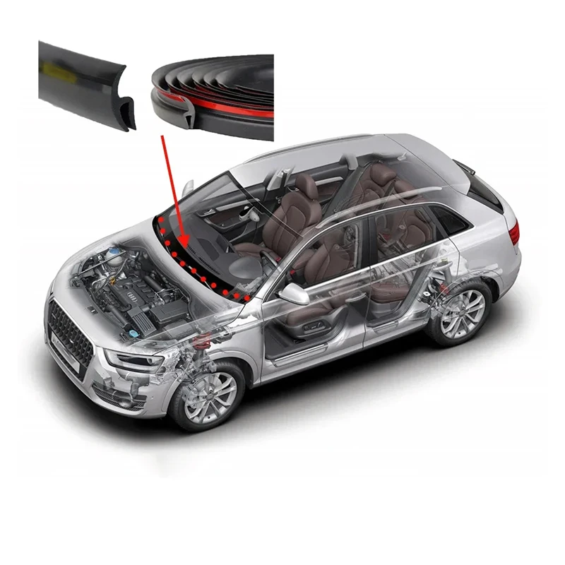 شرائط عزل مطاطية للشيخوخة تحت لوحة الزجاج الأمامي لأودي A3 8P 8V Q5 Q7 A4 B5 B8 B6 B7 A5 A6 C5 C6 C4 بيجو 206 307 407 301