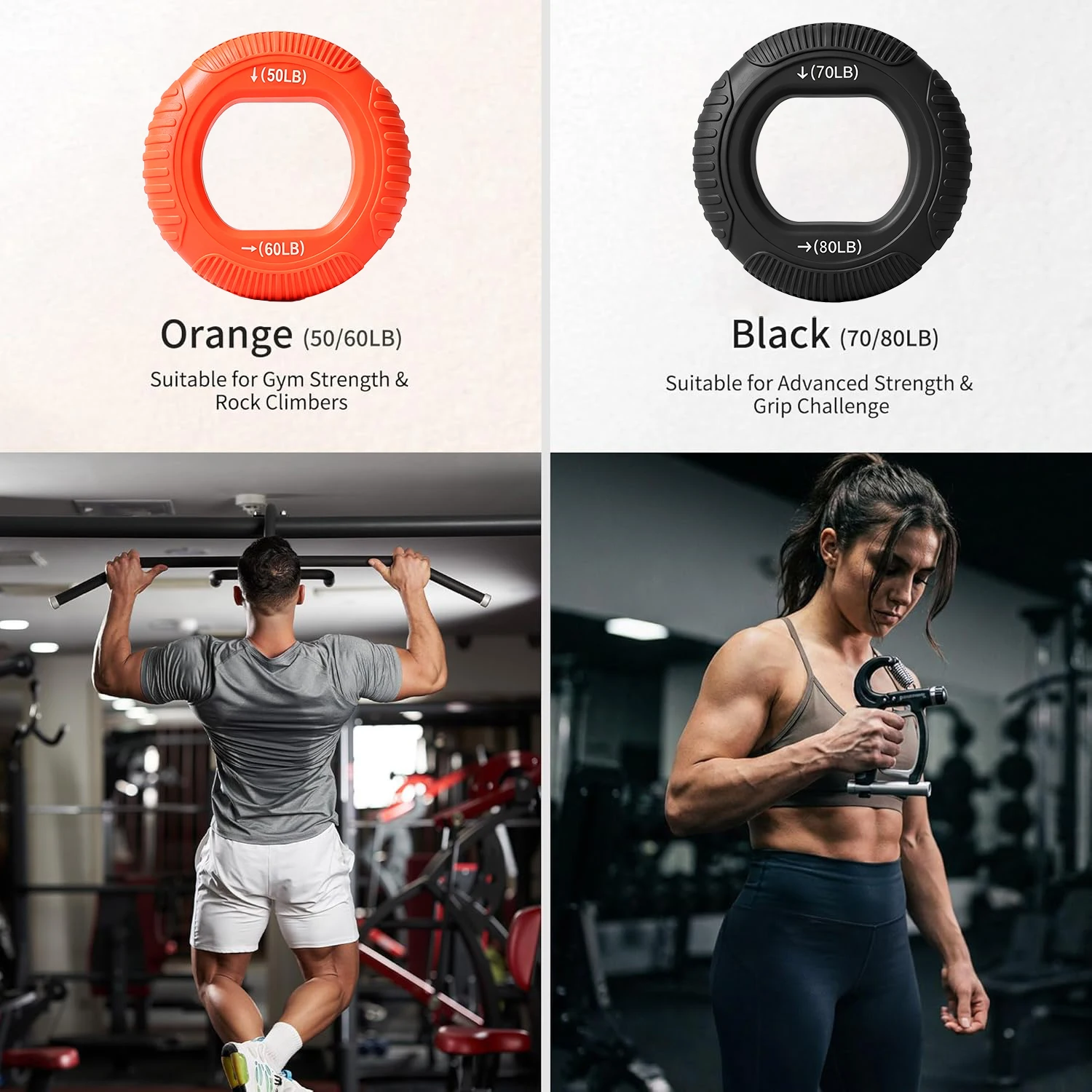 Silikon Finger Greifer Ring Hand Muskel Stärker Ring Handgelenk Finger Trainer Übung Karpaltunnelsyndrom Expander Workout Fitness Gerät – Detail 4