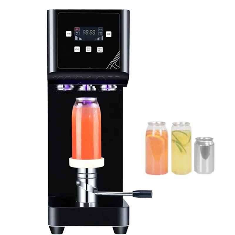 

Full Automatic Intelligent Can Sealing Machine Non-rotary Plastic PET Cups Beverage Bottle Tin Canning Jar Beer Cans Seamer