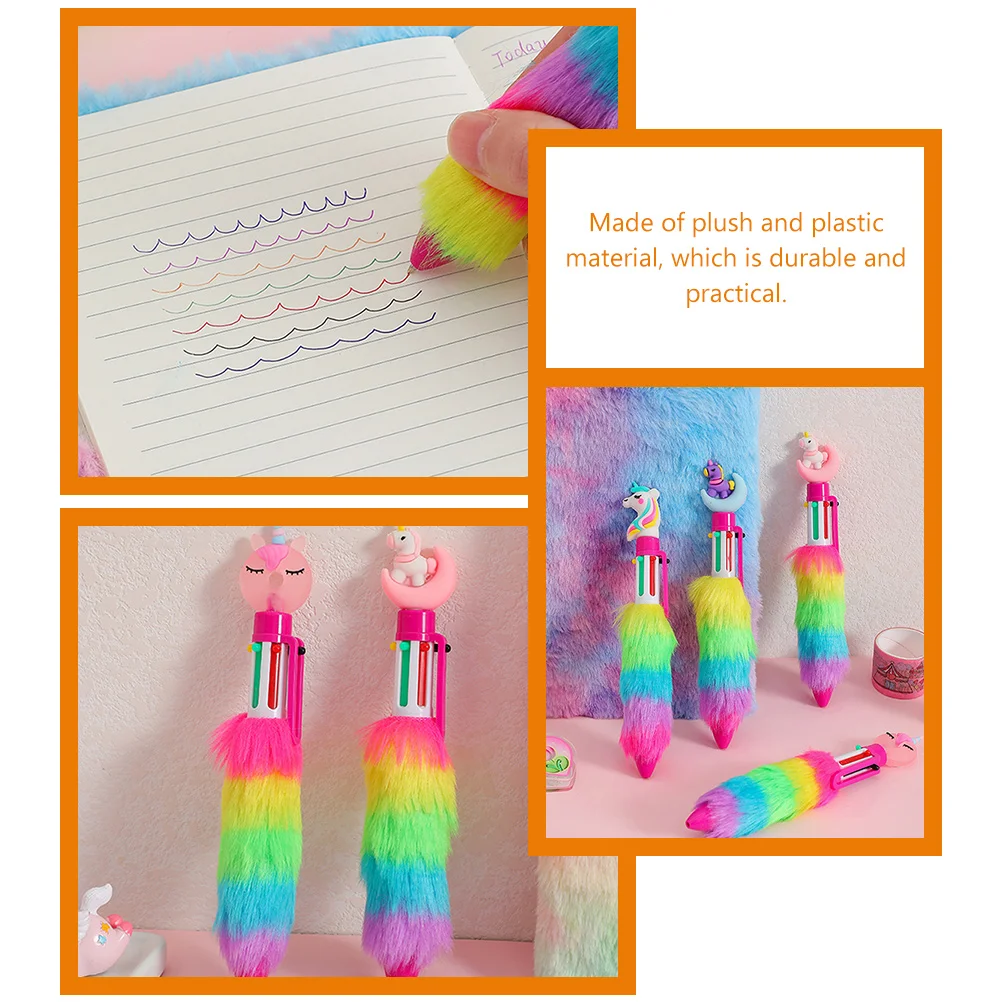 3 Pcs Ballpoint Pen Cartoon Girl Pens Fine Multi Colored 1700X200X200CM Plastic Multi-color