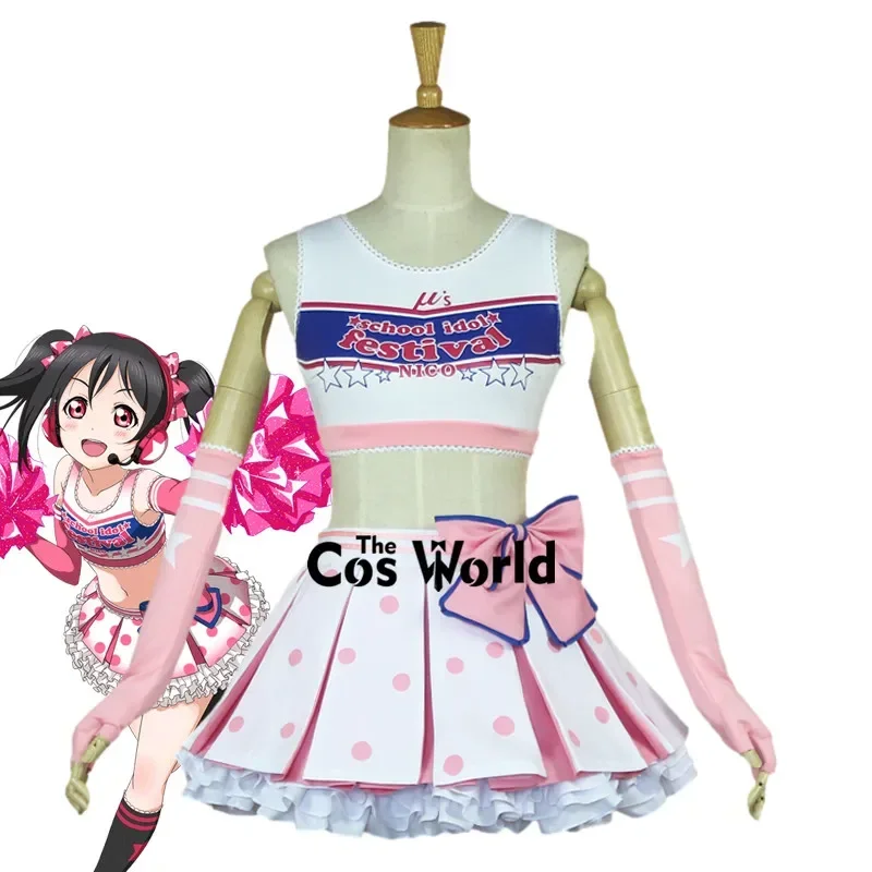 

ZA01 Love Live October Sports Cheerleaders 9 Characters Yazawa Nico Honoka Kotori Nozomi Outfits Anime Customize Cosplay CosZa0@