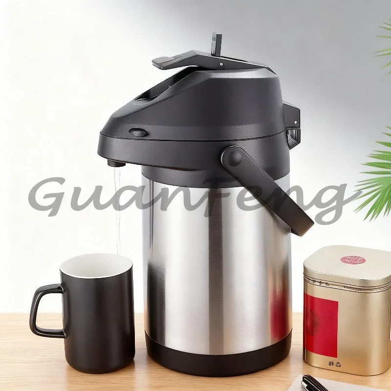 Stainless Steel Airpot Thermos Urn, Hot & Cold Coffee Drink Dispenser for Commercial Catering Use