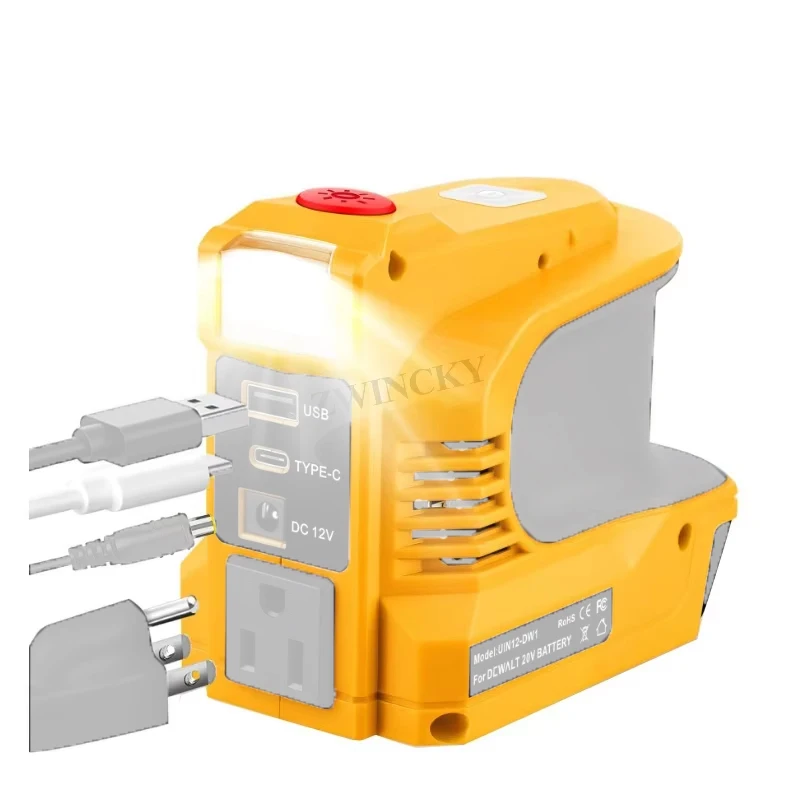 

For DeWal，Lithium Battery Inverter Power Bank 18V To 110V/220V Multi-Function Household Smart Transformer Outdoor Work Inverter