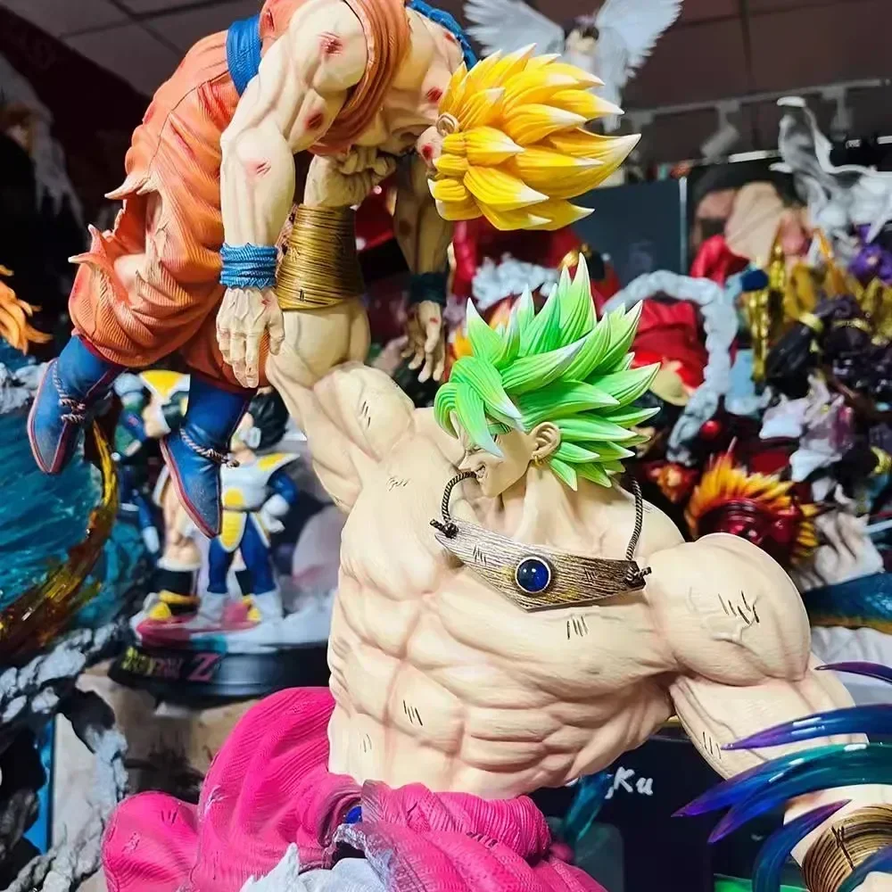 Dragon Ball Anime Figure Broli Vs Son Goku Figure 28cm Pvc Gk Statue Figurine Model Doll Collection Room Decora Desk Toys Gift