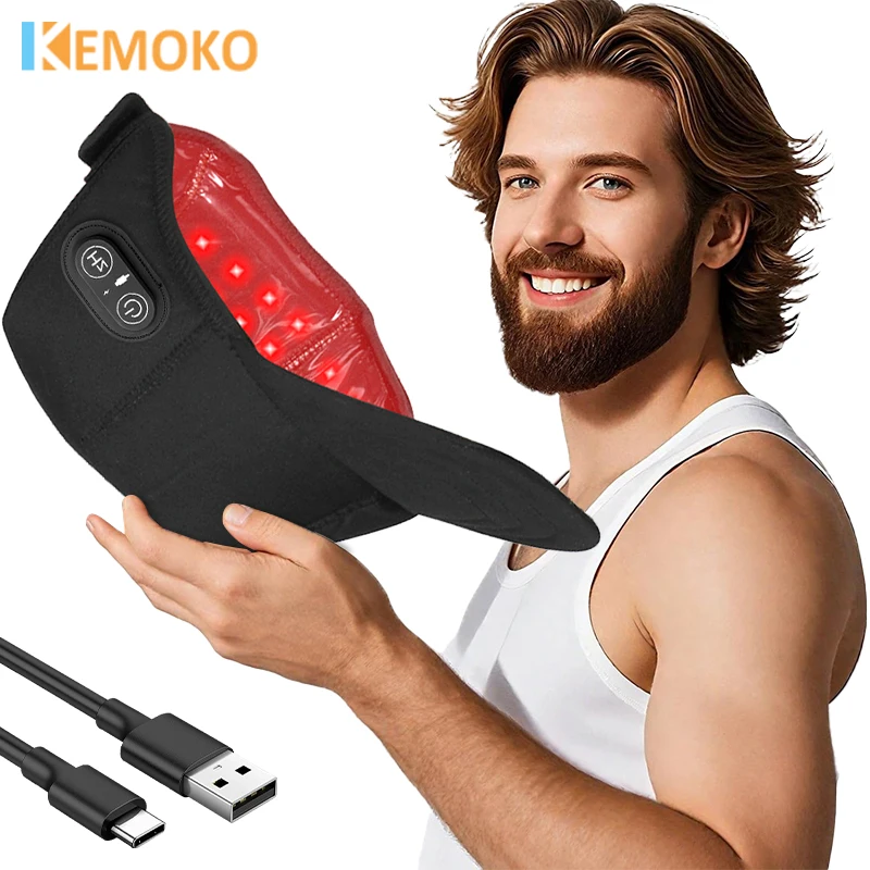 

Быстрая шапочка для волос 660 нм и 850 нм, терапия красным светом, терапия красным светом для лечения выпадения волос с зарядкой через USB, массаж против волос