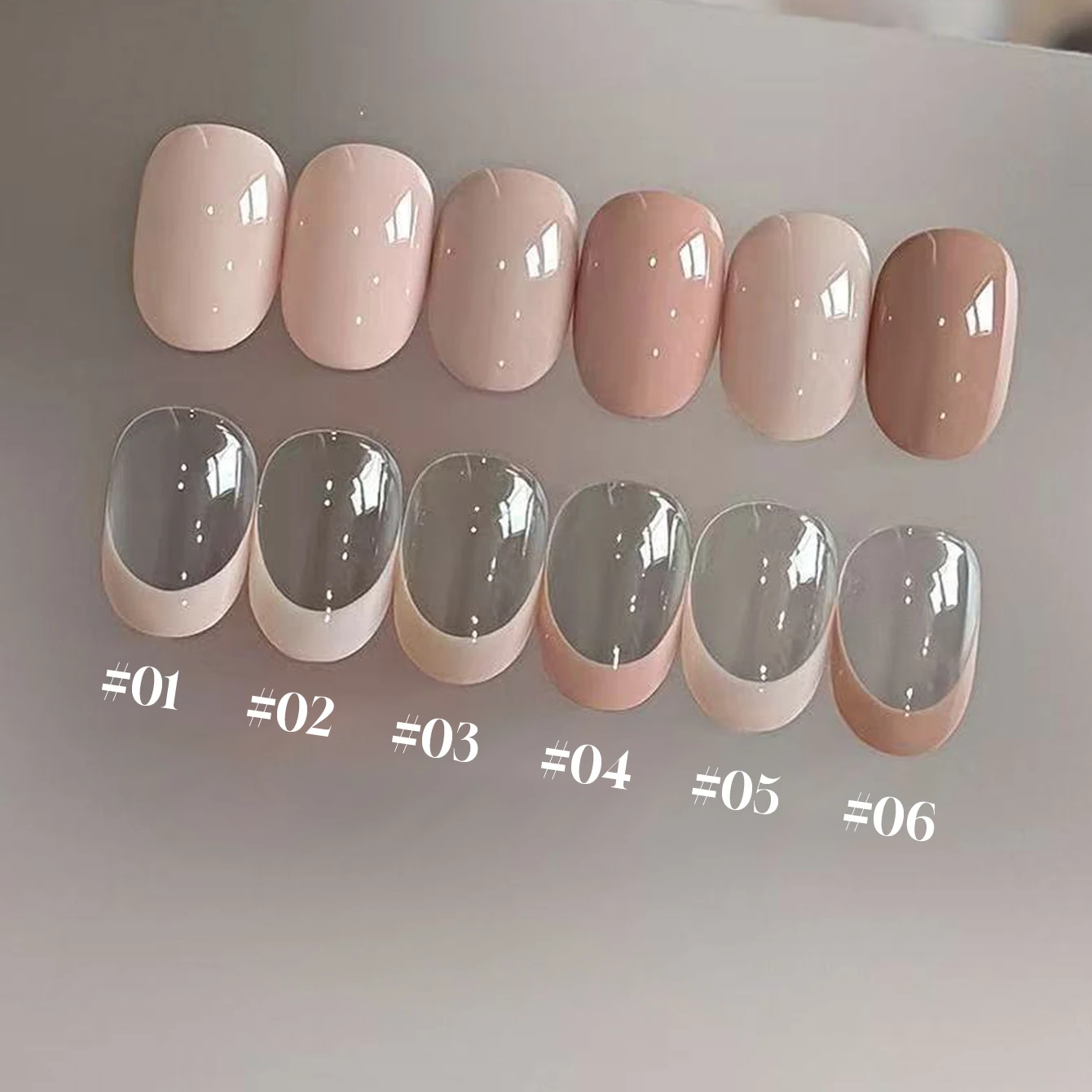 MIANEL 6-Color Sheer Nude Gel Polish – Japanese-Style "Ice-Translucent" Milk Tea & Nude Pink Shades (Perfect for Everyday Wear) view 2