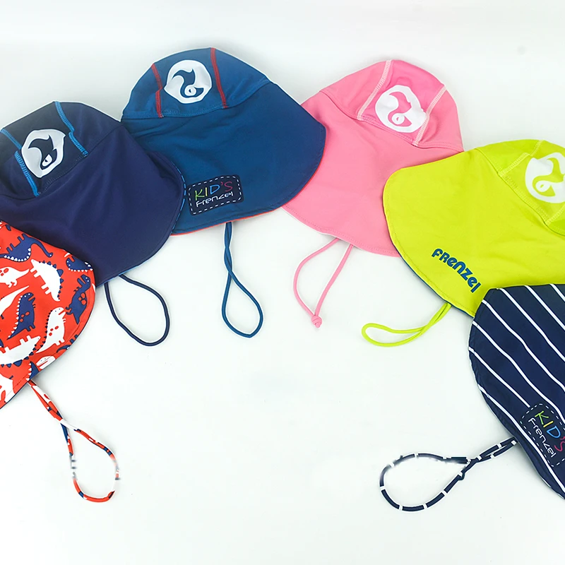 Sombrero de playa con protección solar para niños y niñas, gorro de natación con protección UV, transpirable, para el cuello, para exteriores, de 1