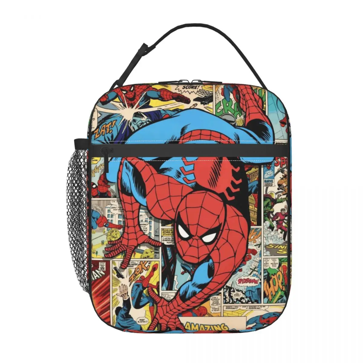

Изолированная сумка для обедов Marvel Spider-Man, подходит для работы и учебы, герметичный и сохраняющий холод контейнер для еды Avengers.