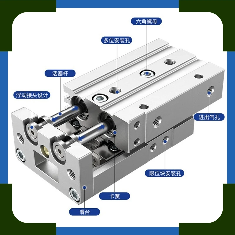 （1PCS）SMC slide table cylinder MXQ12/8/6L-10-20-30-40-75-100A/AS/BT/AS/BS/CS