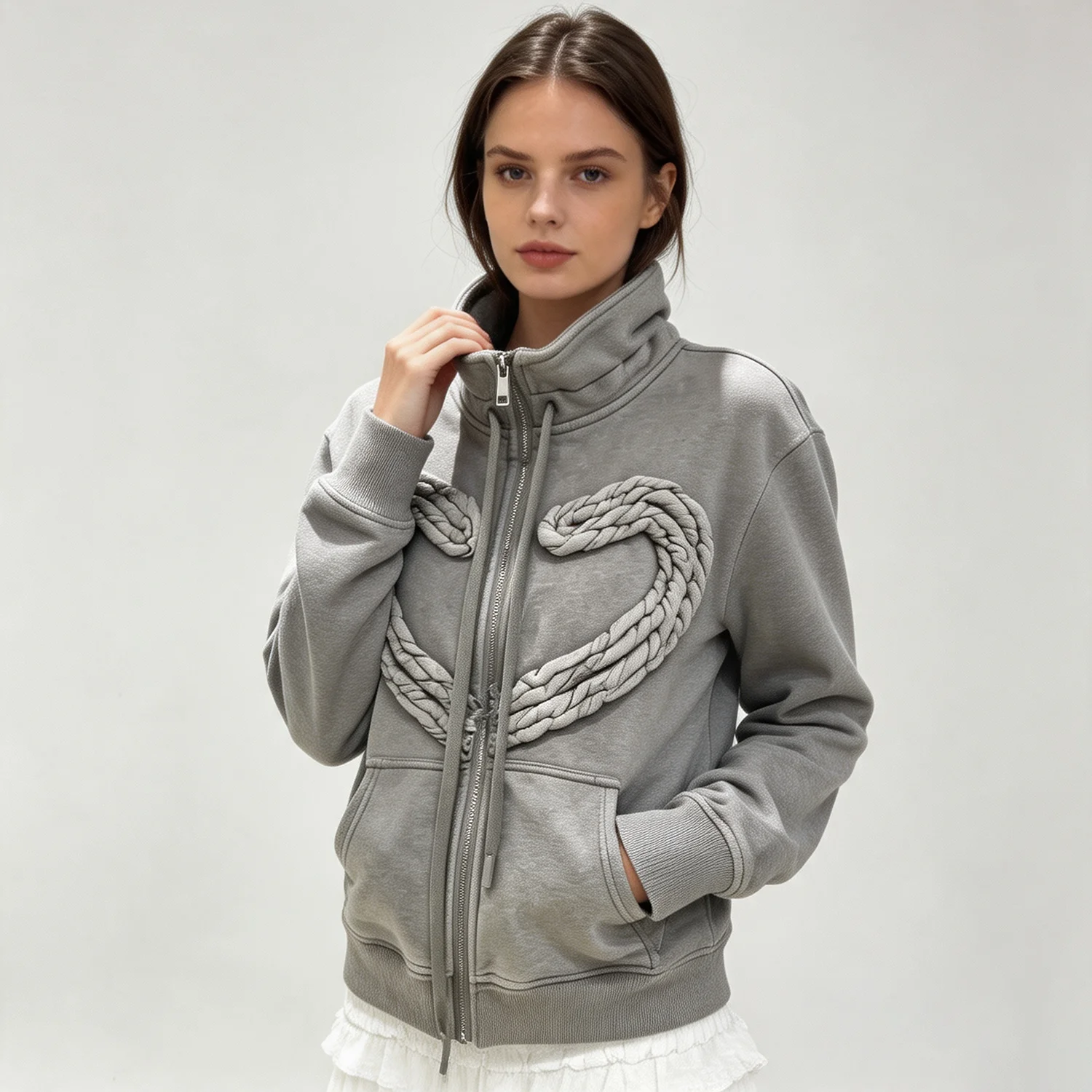 PUAL 2026 Damen Zip-Up Hoodie  – Embroidery Zip Up Hoodie Bewertung und Preis