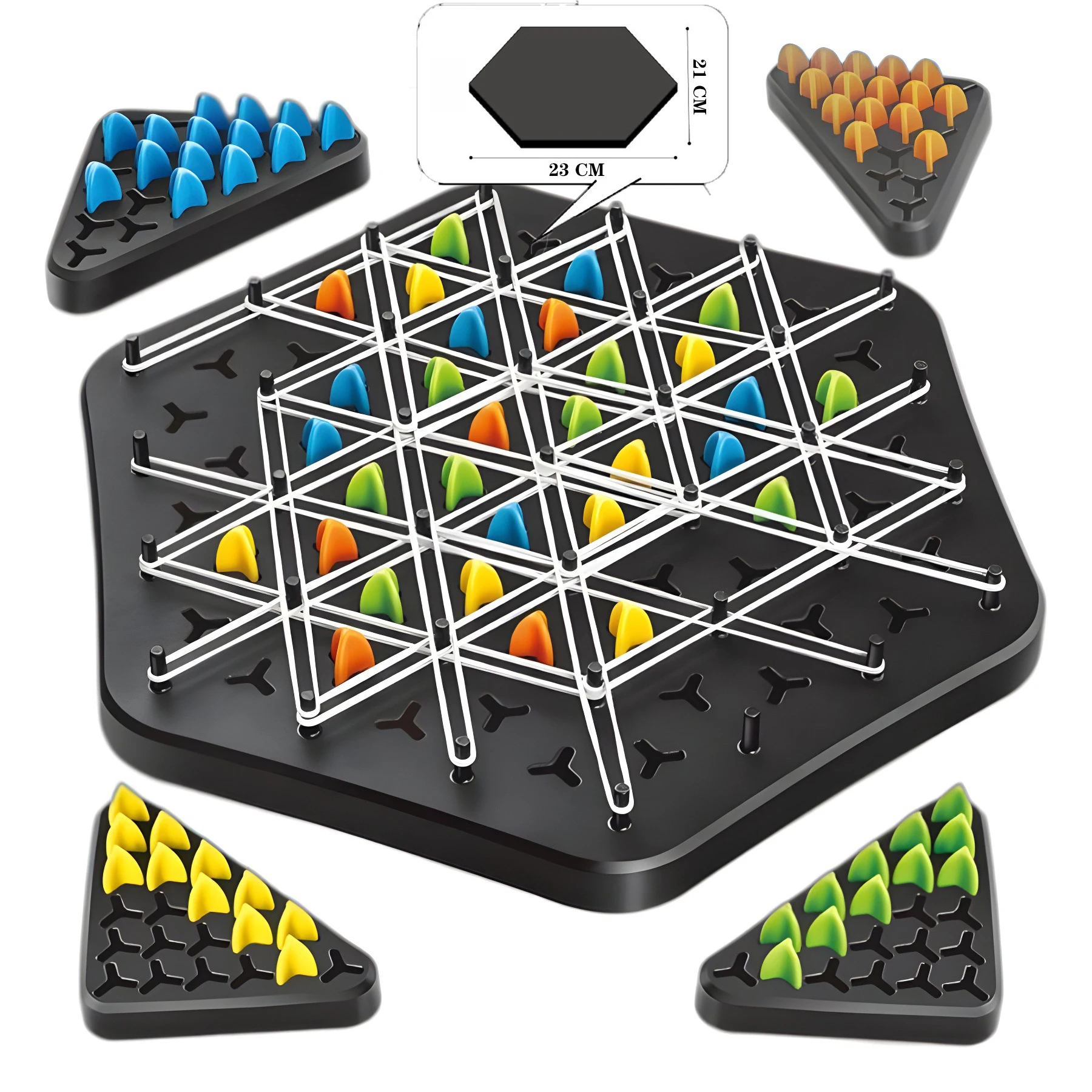 Triangle Chess Splendor Duel Brettspiel Strategiespiel für Kinder und Erwachsene, lustiges Familienspiel, Logik, Schachspur, Tische, Spielspielzeug