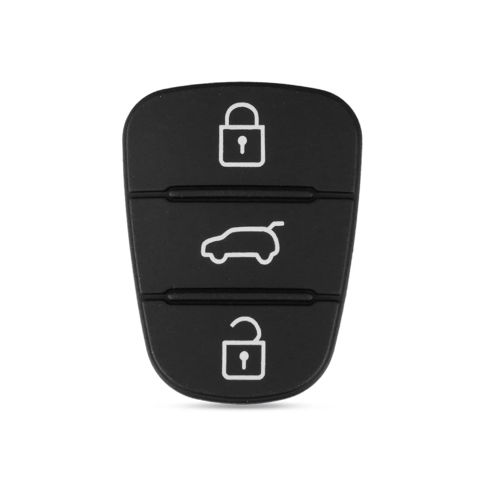 KEYYOU 40X 3 Button Remote Key Fob Case Rubber Pad For Hyundai IX35 I30 For Rio Kia K2 K5 Sportage Flip Key