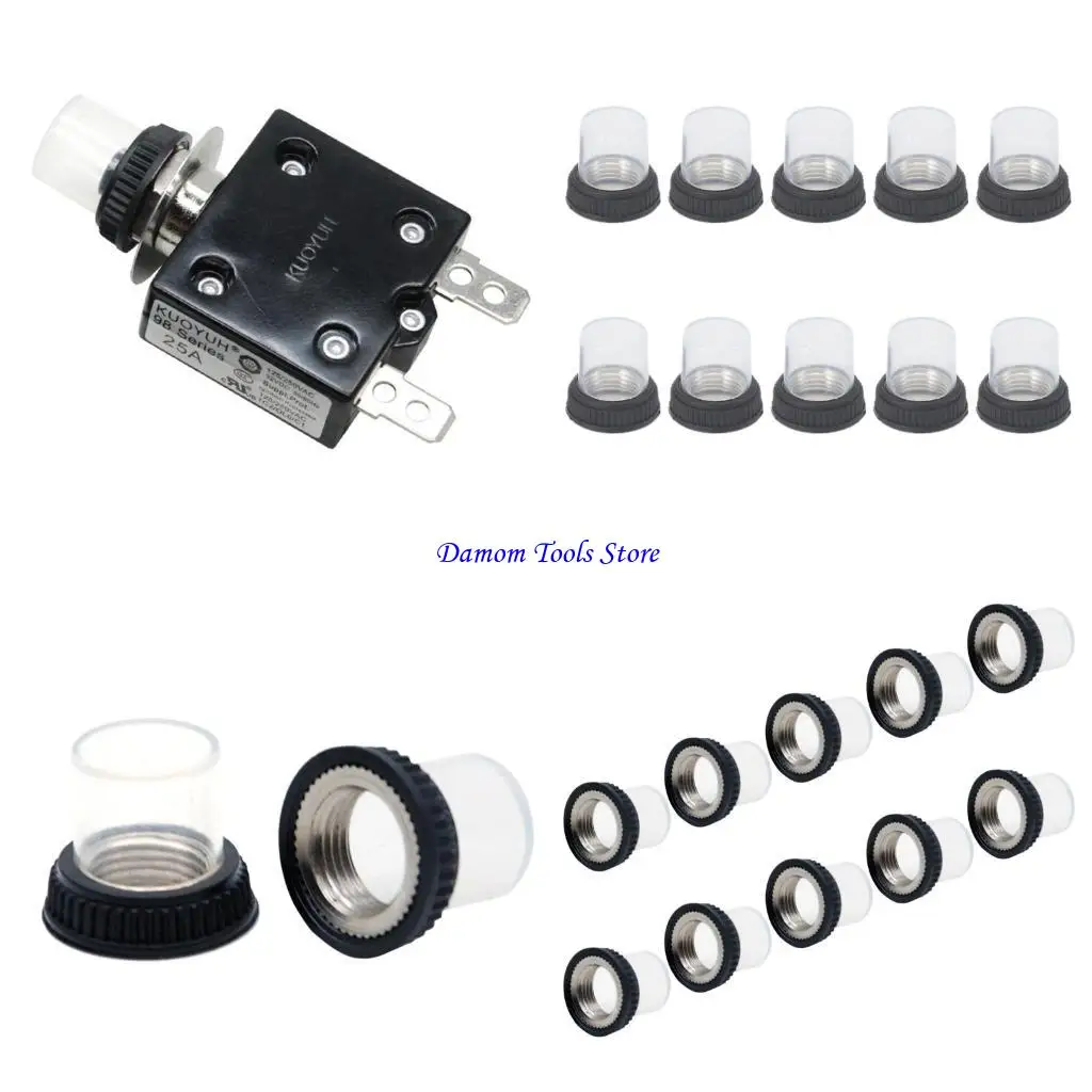 57BE Plastic Caps Water resistant & Easy to Use Dust Caps Plastic Flat Caps for Circuit Breaker Waterproof Dust for KUOYUH 98