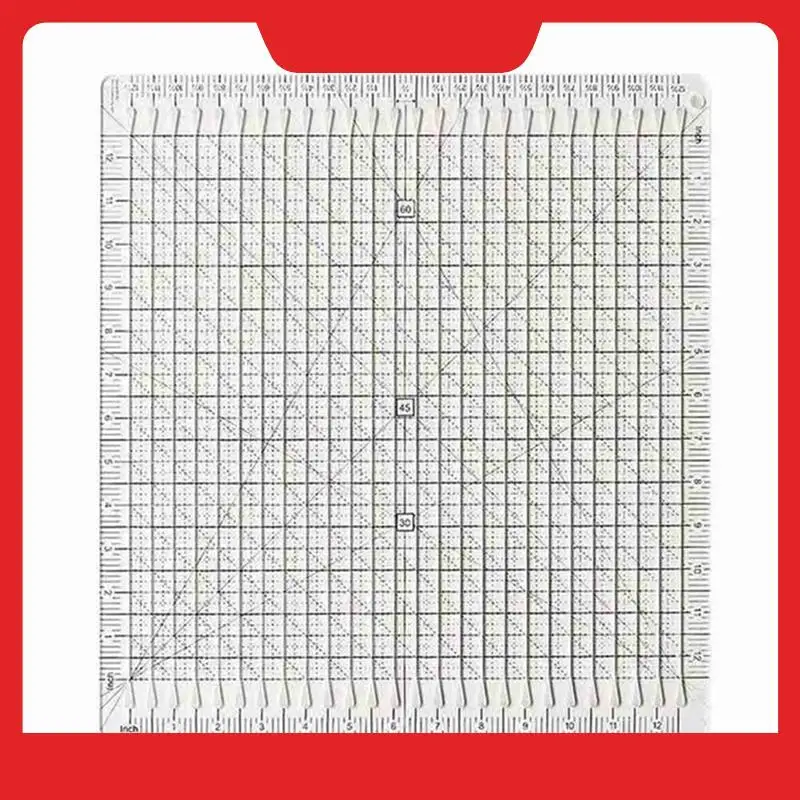 Sewing Supplies Sewing Ruler Template DIY Craft T-Shirts Ruler Patchwork 5-In-1 Quilt Cutting Ruler