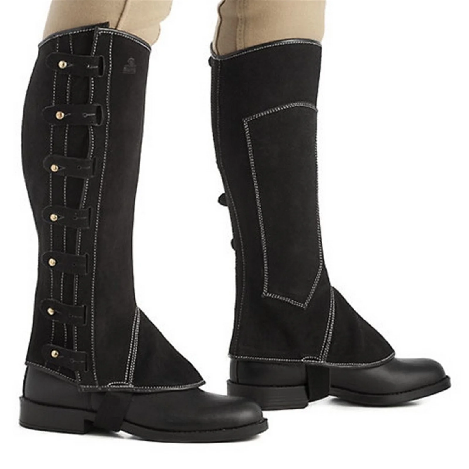 Medieval Renaissance Cosplay Shoes Leather Pirate Boots Men Steampunk Riding Boots Leg Wraps Halloween Party