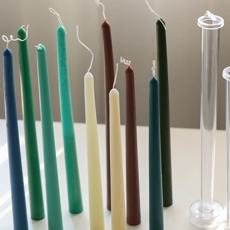 Creative Long Pole Candle Mold Spiral Two-piece Split Conjoined Plastic Mold Scented Candle Diy Material Candle Making Supplies