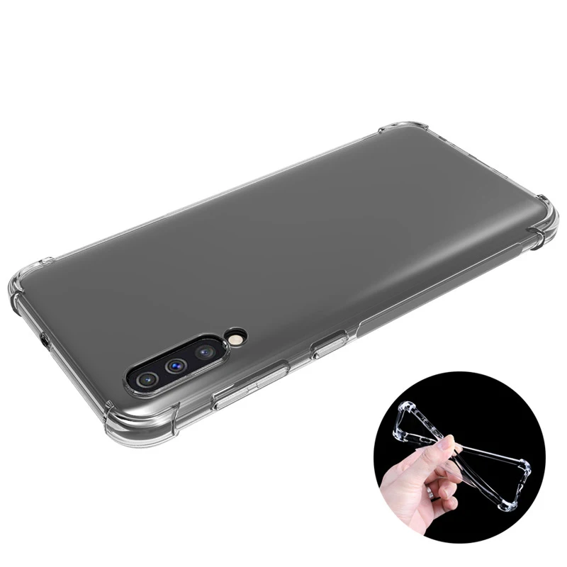 Für Samsung Galaxy A50 Dicke, stoßfeste, klare Silikon-Handyhülle für Samsung A50, transparente Schutzhülle – Detail 6