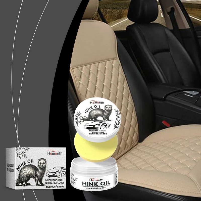 

Leather Cleaning Paste Car Interior Seat Stain Removal Shine Restoration Maintenance Daily Leather Care