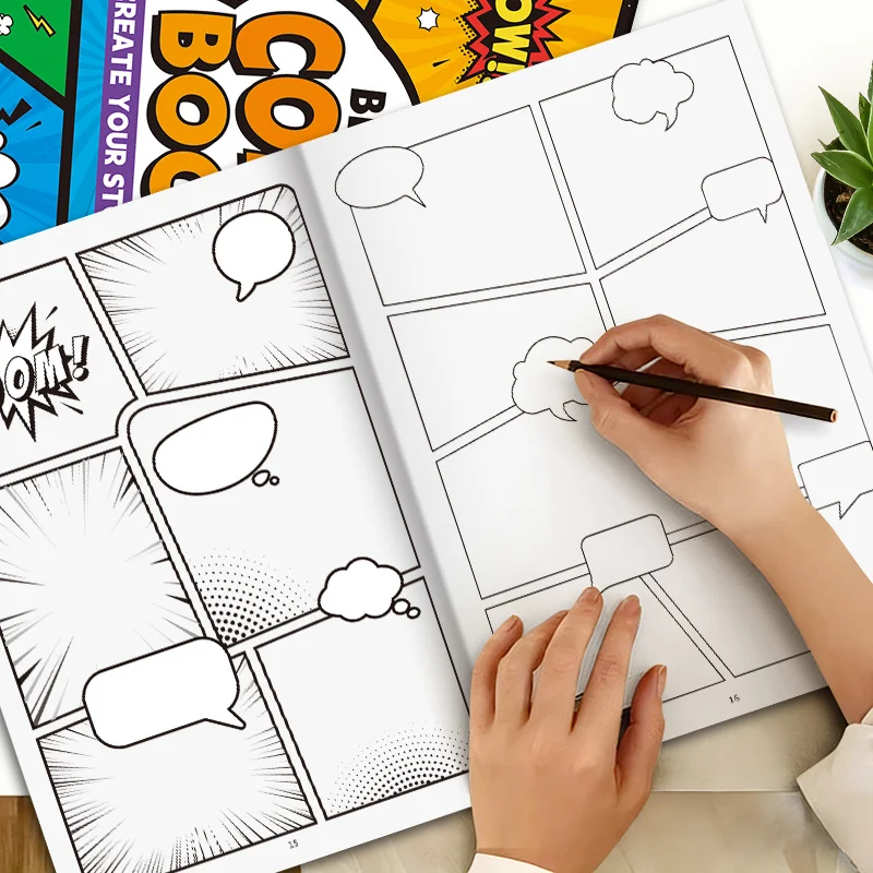 30-Page Blank Comic Book – Storyboard Layouts, Speech Bubbles & Effects. Perfect Sketchbook for Creators, Artists & Gift Lovers