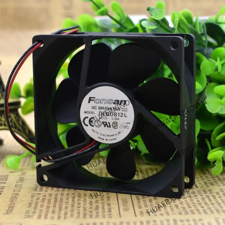 

New 8025 12V 0.08A 8CM 2 DFB0812L Cooling Fan Assembly Kit