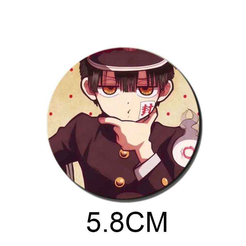 58mm Minamoto Kou Yashiro Nene Hanako-kun Anime Character Badge Cosplay Cartoon Cute Enamel Pins for Backpack Clothes Jewelry
