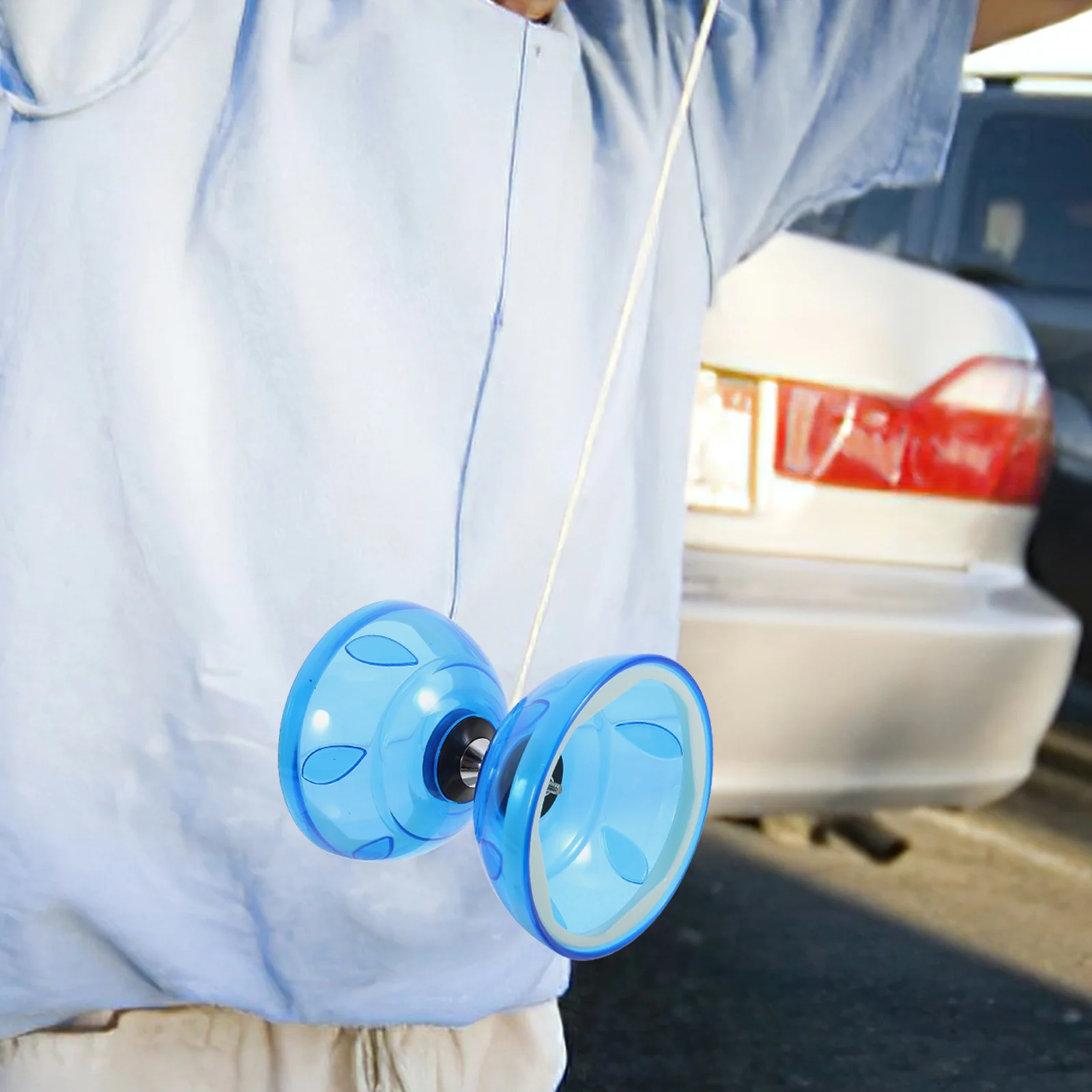 Brinquedos diabolo de duas cabeças chinês yo para crianças fitness os idosos borracha macia malabarismo rolamento estudante profissional