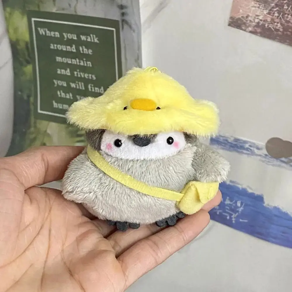 Cartoon Tourist Hat Penguin Keychain Cute Penguin Plush Key Ring For Girls Gifts Creative School Bag Keychain image 4