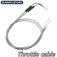 Caja de Cable de acelerador de cables de acero tejido para Harley Davidson Sportster XL1200 883 Dyna Road King Electra Glide