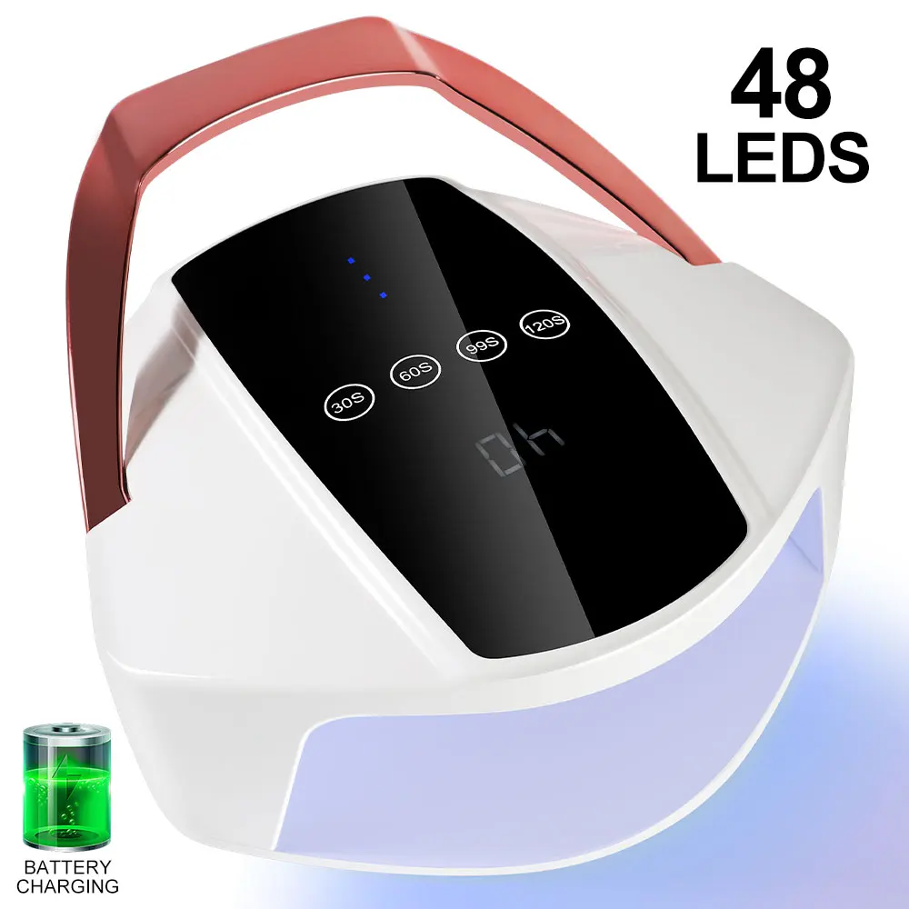 Secador de unhas profissional com 48 LEDs, adequado para todos os tipos de verniz em gel, lâmpada de polimento de unhas com modo de temporizador, adequado para ferramentas de manicure doméstica.