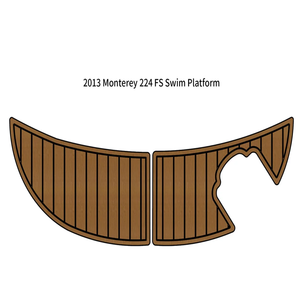 

2013 Monterey 224 FS Swim Platform Pad Boat EVA Foam Teak Flooring Mat SeaDek Marine Mat Gatorstep Style Self Adhesive