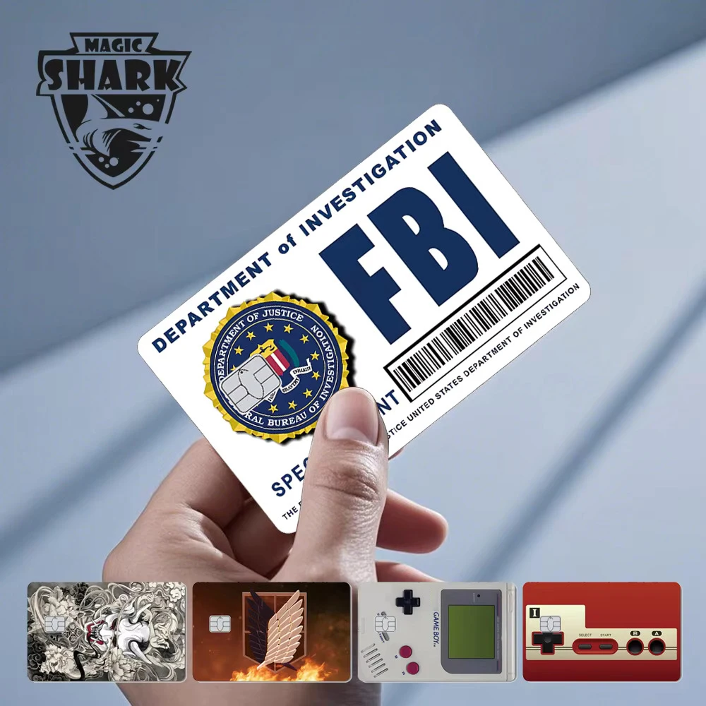 Elegante telefone mal fbi tigre méxico bandeira boneco de neve filme monstor anime banco de crédito cartão de débito adesivo filme pele