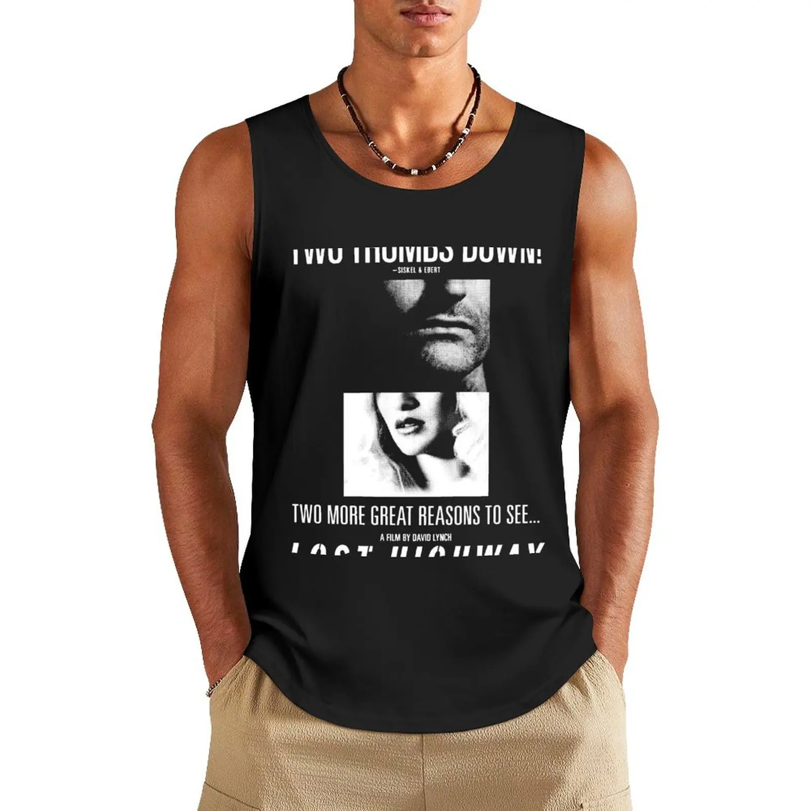 

Lost Highway: Two Thumbs Down - Vintage David Lynch Movie Tank Top fashion 2025 man Working vest
