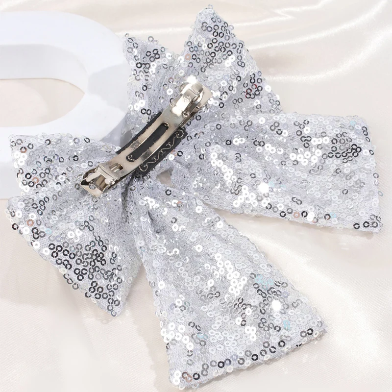 New Sequins Bows Hair Clip For Women Sweet Girls Large Bowknot Hair Pins Barrette Ladies Hairgrips Headwear Hair Accessories