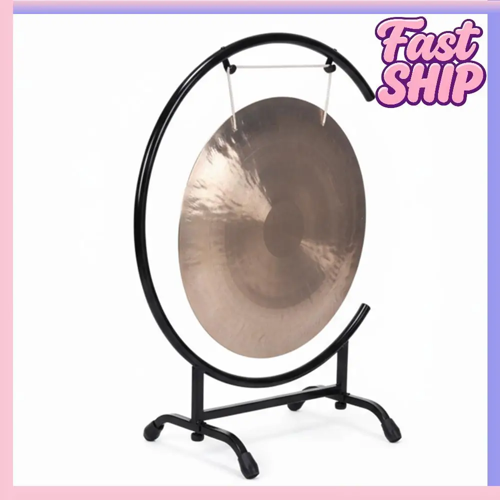 

Chinese Percussion Instrument Brass Gong on High C Stand with Stand & Mallet Copper Gong Instrument for Home Office Celebration