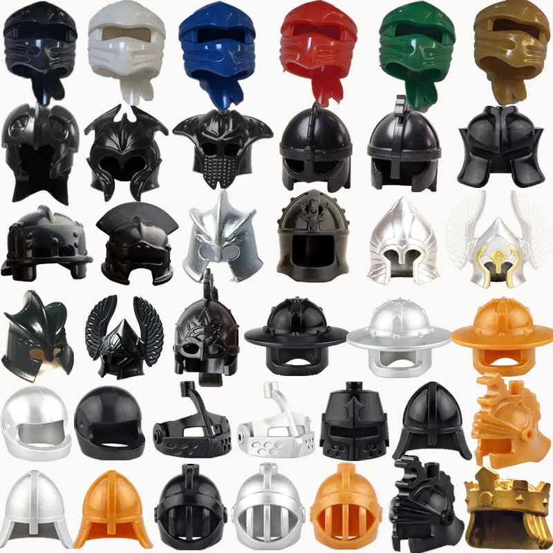 Medieval Military Building Blocks Movie Solider Figures Gifts Weapons Knight Equipments Armour Ninja Helmets Mini Bricks MOC