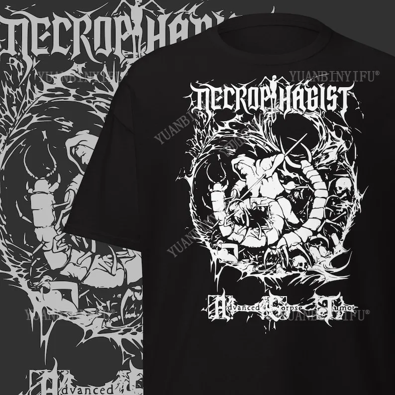 

Necrophagist Metal Band T-Shirt Heavy Metal Clothing for Technical Death Fans Brutal Prog Death Tee