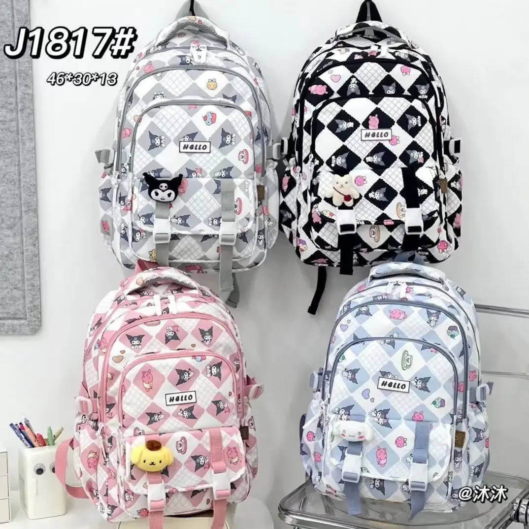 Neue Sanrio Cartoon Schult asche weibliche Schüler Clow m beliebte Schüler leichte und große Kapazität Rucksack