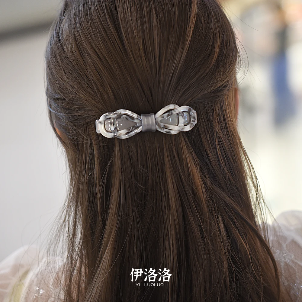 Women Headwear Middle Size Cute Hair Clip Fashion Hair Barrette Acetate Bow Hair Accessories For Women