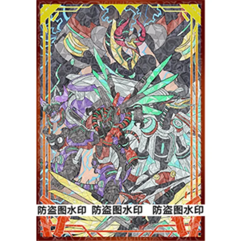 60pcs/set Yu‑Gi‑Oh! Yusei Fudo/Stardust Dragon Laser Flash Card Cover 63x90mm OCG Game Collection Card Protection Cover Toy Gift view 3